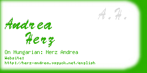 andrea herz business card